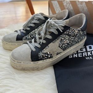 Golden Goose Black And Blue Hi Star Sneakers Size 37